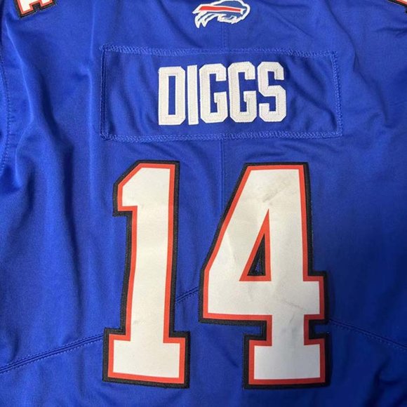 Football Uniform 14# Diggs Jersey NFL Blue Bills - Picture 8 of 9
